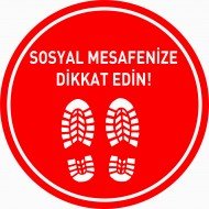Sosyal Mesafenize Dikkat Edin Levhası 25x35 cm