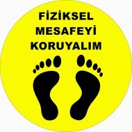 Fiziksel Mesafeyi Koruyalım Levhası 25x35 cm