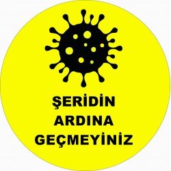 Şeridin Ardına Geçmeyiniz Levhası 25x35 cm