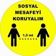 Sosyal Mesafeyi Koruyalım Levhası 25x35 cm