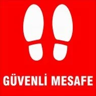 Güvenli Mesafe Levhası 25x35 cm