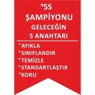 5S Şampiyonu Geleceğin 5 Anahtarı Levhası 25x35 cm
