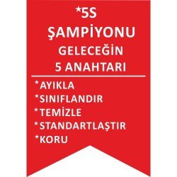 5S Şampiyonu Geleceğin 5 Anahtarı Levhası 25x35 cm