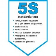 5S Standartlarımız Levhası 25x35 cm
