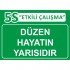 5S Etkili Çalışma Levhası 25x35 cm