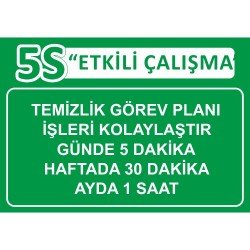 Temizlik Görev Planı Levhası 25x35 cm