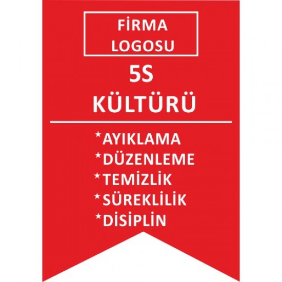 Bilgilendirici Levhalar - Firma Logosu 5S Kültürü Levhası 25x35 cm
