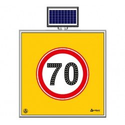 Solar Ledli Yol Bakim Levhasi(100X100Cm) 70 Kmh