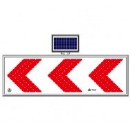 Solar Ledli Yol Bakim Levhasi (50X150Cm) Sola Tehlikeli Viraj