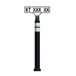 Levhalı Esnek Refüj Dubası 103 cm - Plakalık Levha (10x40 cm)