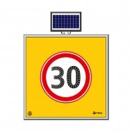Solar Ledli Yol Bakim Levhasi(100X100Cm) 30 Kmh