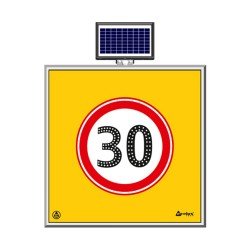 Solar Ledli Yol Bakim Levhasi(100X100Cm) 30 Kmh
