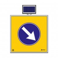 Solar Ledli Yol Bakim Levhasi(100X100Cm) Sağ Yön