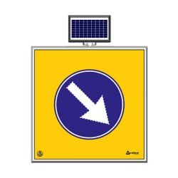 Solar Ledli Yol Bakim Levhasi(100X100Cm) Sağ Yön