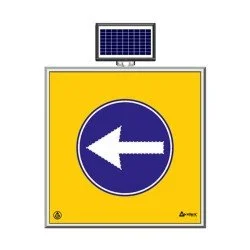 Solar Ledli Yol Bakim Levhasi(100X100Cm) Soldan Gidiniz