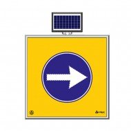 Solar Ledli Yol Bakim Levhasi(100X100Cm) Sağdan Gidiniz