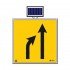 Solar Ledli Yol Bakim Levhasi (100X100Cm) Daralan Yol Soldan