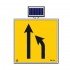 Solar Ledli Yol Bakim Levhasi(100X100Cm) Sağdan Daralan Yol