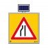 Solar Ledli Yol Bakim Levhasi(100X100Cm) Soldan Daralan Yol