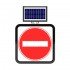 Solar Flaşörlü Ledli Trafik Levhasi (60X60Cm) Girilmez