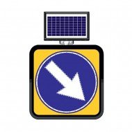 Solar Ledli Yol Bakim Levhasi (60X60Cm) Sağa Mecburi Yön