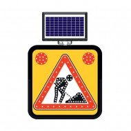 Solar Ledli Yol Bakim Levhasi (60X60Cm) Yolda Çalişma Var