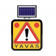 Solar Ledli Yol Bakim Levhasi (60X60Cm) Yavaş