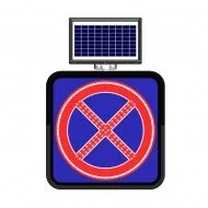 Solar Flaşörlü Ledli Trafik Levhasi (60X60Cm) Yol Boyunca Park Yasak