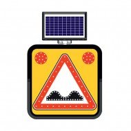 Solar Ledli Yol Bakim Levhasi(60X60Cm) Kasisli Yol