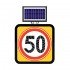 Solar Ledli Yol Bakim Levhasi (60X60Cm) 50 Kmh