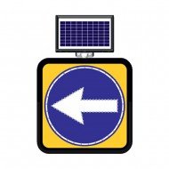 Solar Ledli Yol Bakim Levhasi (60X60Cm) Soldan Gidiniz