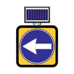 Solar Ledli Yol Bakim Levhasi (60X60Cm) Soldan Gidiniz