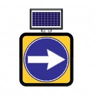 Solar Ledli Yol Bakim Levhasi (60X60Cm) Sağdan Gidiniz