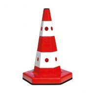 Kedi Gözlü Trafik Konisi 50 Cm (Ağirlikli 4 Kg)