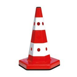 Kedi Gözlü Trafik Konisi 50 Cm (Ağirlikli 4 Kg)