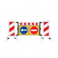 Katlanir Uyari Levhali Bariyer (110X236 Cm)