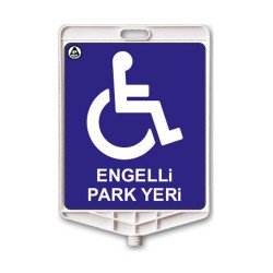 Dikdörtgen Uyari Levhasi (Engelli Park Yeri)