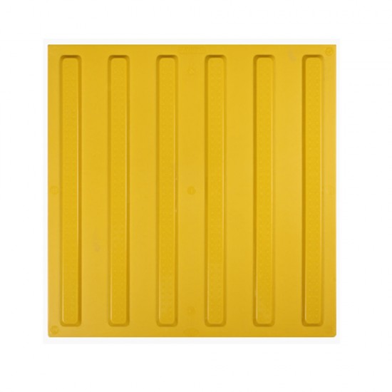 Hissedilebilir Yürüme Yüzeyleri - 40x40 cm Sarı Termoplastik Poliüretan (TPU) Kılavuz Yüzey (Premium)