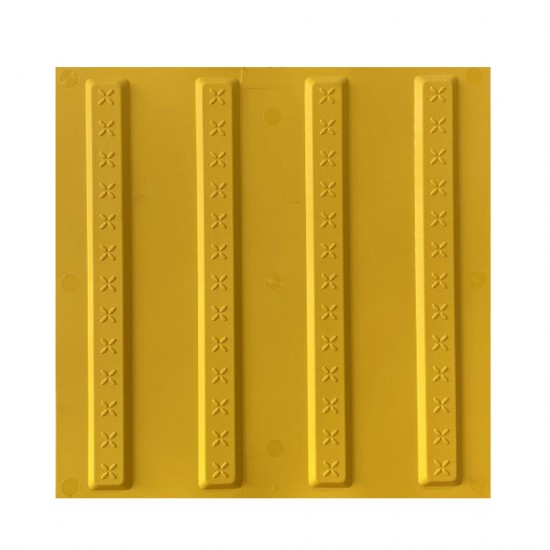 Hissedilebilir Yürüme Yüzeyleri - 30x30 cm Sarı Termoplastik Poliüretan (TPU) Kılavuz Yüzey (Ekonomik)