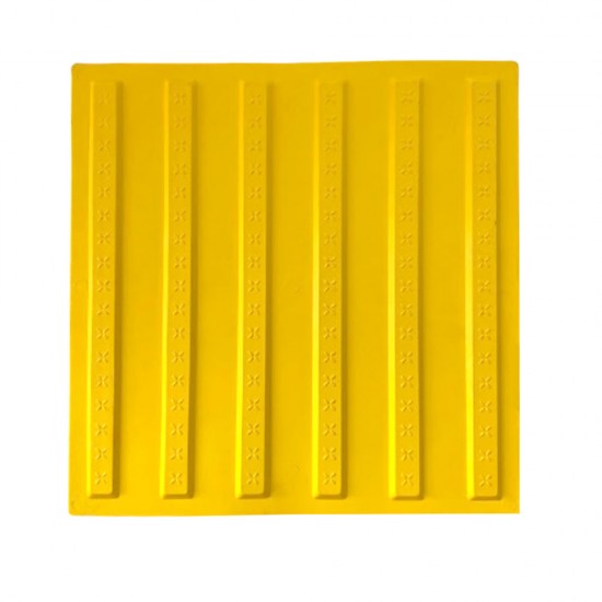 Hissedilebilir Yürüme Yüzeyleri - 40x40 cm Sarı Termoplastik Poliüretan (TPU) Kılavuz Yüzey (Ekonomik)