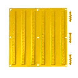 40x40 cm Sarı Termoplastik Poliüretan (TPU) Kılavuz Yüzey (Ekonomik) + 5 Adet Kama Vida