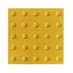 30x30 cm Sarı Termoplastik Poliüretan (TPU) Uyarıcı Yüzey (Ekonomik) 