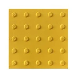 30x30 cm Sarı Termoplastik Poliüretan (TPU) Uyarıcı Yüzey (Ekonomik) 