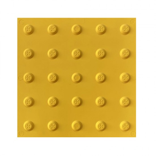 Hissedilebilir Yürüme Yüzeyleri - 30x30 cm Sarı Termoplastik Poliüretan (TPU) Uyarıcı Yüzey (Ekonomik)