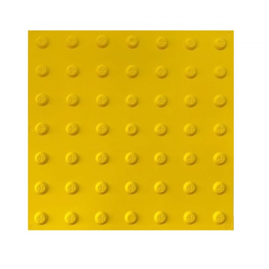 Hissedilebilir Yürüme Yüzeyleri - 40x40 cm Sarı Termoplastik Poliüretan (TPU) Uyarıcı Yüzey (Ekonomik)