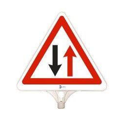 Dikkat İki Yönlü Trafik Tabelası