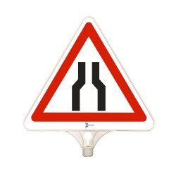 Her İki Taraftan Daralan Yol Tabelası (Tek Taraflı)