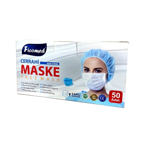 Korunma Ürünleri - Ficomed Yüz Maskesi 50 Adet