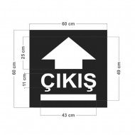 Acil Çıkış Sembolü Boya Şablonu (60x60 cm)