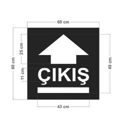 Acil Çıkış Sembolü Boya Şablonu (60x60 cm)